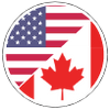 flags of usa and canada
