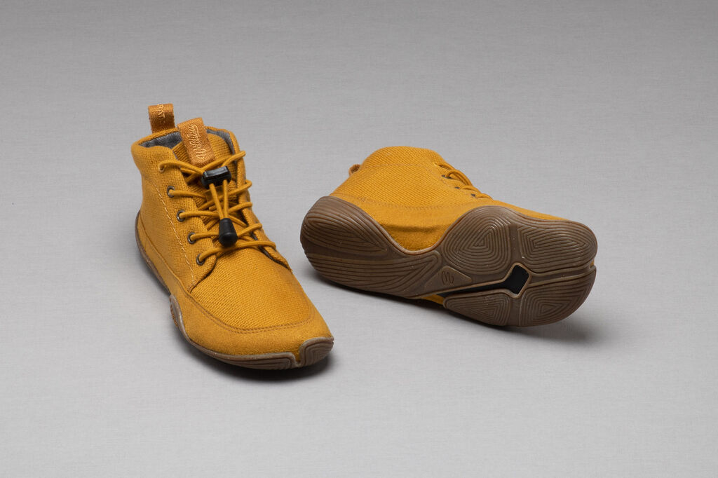 Vigor golden yellow Wildling Shoes minimal shoes sustainable fair US Wildling Shoes